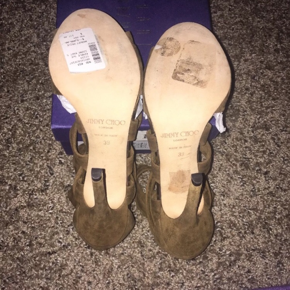 💯 Auth BNWT Jimmy Choo Kemble Sue Knotted Heels - Picture 7 of 8